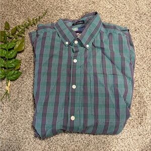 Men’s Olefant Button Down Dress Shirt Size Large